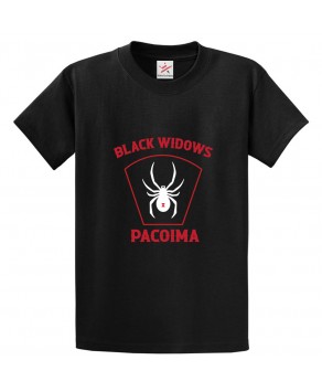 Black Widows Pacoima Unisex Classic Kids and Adults T-Shirt for MotorBikers